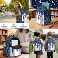 thumbnail image 3 of Xoenoiee Navy Blue Baseball Star Ice Cream Drip Print 4 PCS Backpack Set for Girls Boys Kids Large Capacity Student Schoolbags Bookbag Knapsack with Cooler Lunch Box Pencil Case Water Bottle Sleeve, 3 of 7