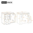 thumbnail image 2 of Harper & Bright Designs 72'' Large Bathroom Vanity Sink Combo, Freestanding Storage Cabinet with Drawers, Bathroom Floor Cabinet with Solid Wood Frame, White, 2 of 13