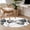 Black and White, variant on Navy Blue Tulip Round Area Rug 4 FT, Non Slip Indoor Outdoor Rug, Watercolor Farmhouse Floral Botanical Washable Soft Circular Carpet Non-Shedding Floor Mat for Coffee Table Nursery Foyer Balcony