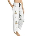 thumbnail image 2 of Naloa Rabbit Blowing Dandelions Print Women’s Ultra-Soft Comfy Pajama Lounge Pants with Pockets & Drawstring, 2 of 8