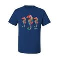 thumbnail image 2 of Wild Bobby, Colorful Rainbow Seahorses Animal Lover Men's Graphic T-Shirt, Royal, 3XL, 2 of 3