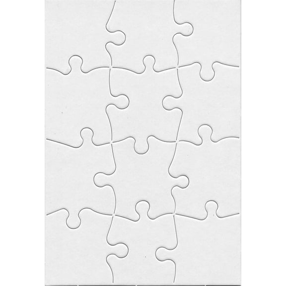 Hygloss Compoz-A-Puzzle, 5.5" x 8", 12-Pieces, 24/Pkg.