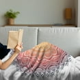 thumbnail image 3 of Mandala Soft Flannel Fleece Throw Blanket, Geometric National Motif with Gradient Tone Effects Petal Heart Forms Medallion, Cozy Plush for Indoor and Outdoor Use, 70" x 90", Multicolor, by Ambesonne, 3 of 5