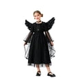 thumbnail image 6 of LIIPEE Girls Halloween Costumes Kids Long Sleeve Dresses Witch Fairy 2 In 1 Dress Up Clothes,11-13 Years, 6 of 8