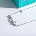 thumbnail image 3 of DIAMOND SEA 1Ct Round Moissanite Butterfly Pendant Necklace for Women 925 Sterling Silver 14K White Gold Plated, 3 of 5
