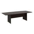 thumbnail image 2 of Bush Business Furniture 96W x 42D Boat Shaped Conference Table with Wood Base in Mocha Cherry, 2 of 7