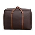 thumbnail image 7 of Hvmvliv Big Capacity Folding Luggage Bag, Travel Clothes Storage Bags Zipper Non Woven Suitcase Foldable Moving House Duffle Handbag Brown, 7 of 7