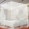 thumbnail image 1 of Extra-Large 6-Point Hanging Mosquito Net Canopy with Backpack Carry Bag-white-, 1 of 8