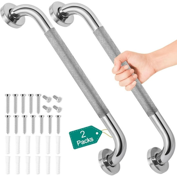 2 PCS 20inch/51cm Pasamano Acero Inoxidable-Barras Agarradera de Seguridad Mango de Ducha para ancianos, Embarazadas,Mayores con Discapacitados