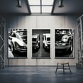 thumbnail image 2 of 3pcs Vintage Sports Car Canvas Wall Art - Black and White Minimalist Poster Prints, Frameless Classic Vehicle Decor for Living Room, Bedroom, Kitchen, Office, Cafe - Ideal Gift for Car Enthusiasts a, 2 of 4