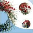 thumbnail image 2 of 22 Inch patriotic wreaths for front door,4th of july wreaths for front door, patriotic summer flag wreath, 2 of 6