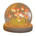 thumbnail image 1 of Luz nocturna de tulipán DIY, lámpara de tulipán con cubierta de vidrio, luz ambiental, 1 of 1