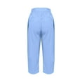 thumbnail image 4 of MELDVDIB Womens Capri Pants Elastic Waist Straight Leg Capris Comfy Cropped Trousers Summer Casual Loose Yoga Beach Pants with Pockets, 4 of 6