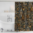 thumbnail image 4 of Boho Floral Waterproof Fabric Shower Curtain,Vintage Botanical Paisley Flower Waterproof Fabric Shower Curtain for Bathroom Curtains Bathtubs Hotel Shower Curtains with 12 Hooks Small 36x72in, 4 of 8