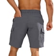 thumbnail image 5 of IhhxPro Men's Outdoor Cargo Shorts Elastic Waist Quick Dry Multi-Pocket Men Summer Work Hiking Casual Loose Fit Lightweight Cotton Travel S-3XL, 5 of 6