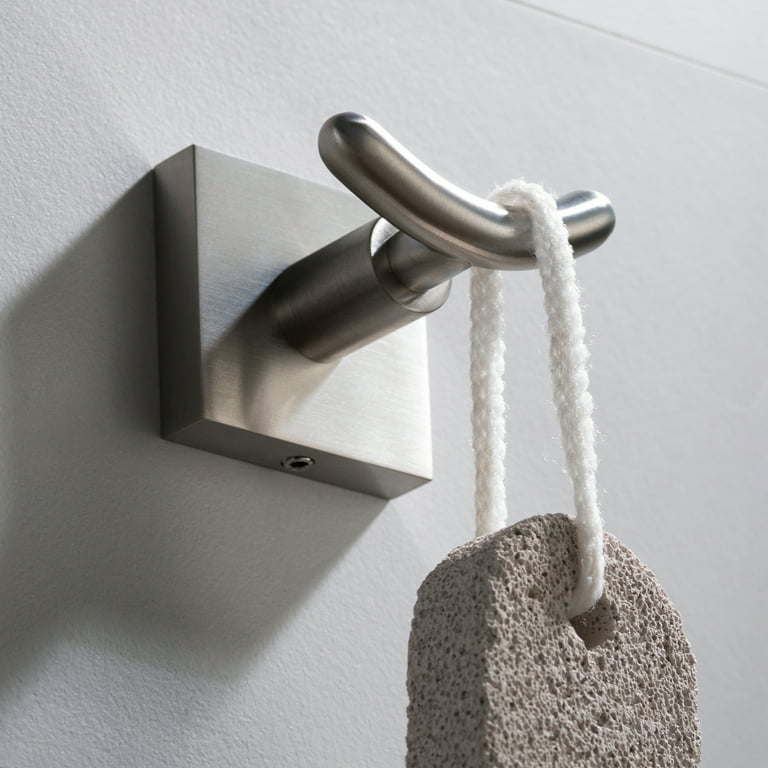 Kraus Bathroom Towel Hooks, Brushed Nickel Finish 