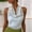 c01White, variant on Women's Elegant Satin Tie Back Cowl Neck Sleeveless Silk Backless Tank Top White L