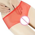 thumbnail image 3 of Women's Mid Waist Transparent Lace Mesh Underwear - Sexy Ultra Thin Hot Panties - L-XXXL, Spring/Summer, 3 of 3