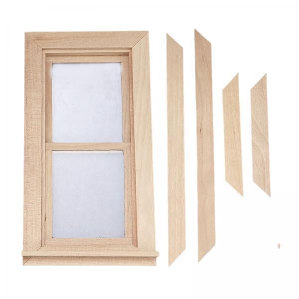 2-14pack 1/12 casa de muñecas casa en miniatura juguetes decoración para dormitorio 2 piezas perfke ventanas de casa de muñecas