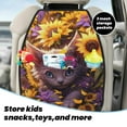thumbnail image 5 of Naloa Sunshine Cute Cat Sunflower 2Pcs Anti-Kick Back Seat Cover Kick Mat, Car Seat Protector with 3 Storage Pockets, 5 of 8