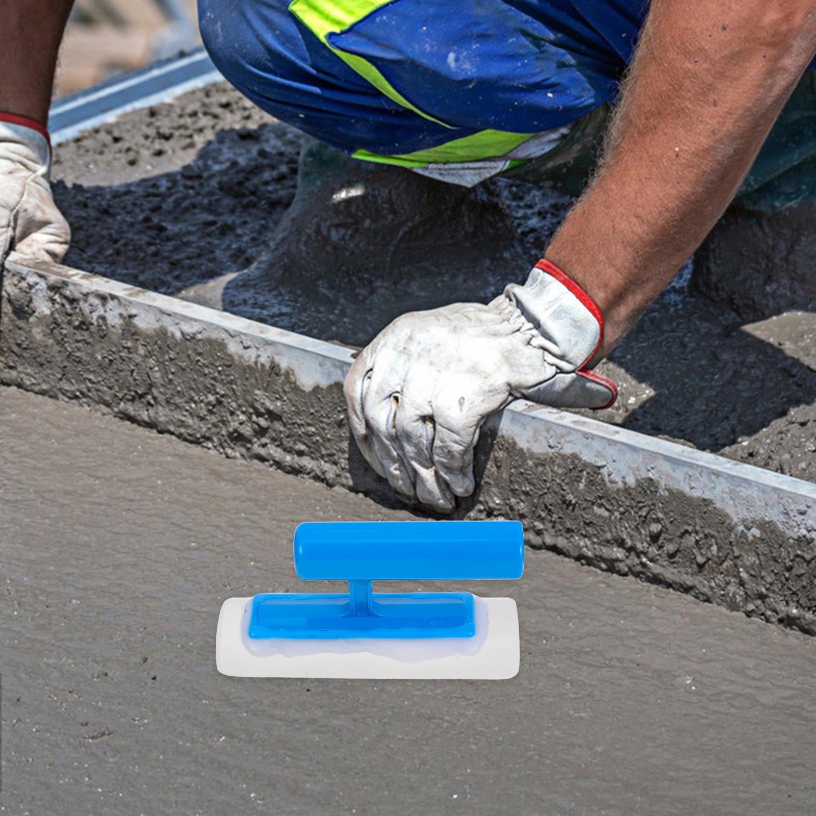LOLIPPYY Plaster Trowel Blue ABS for Daily Use Arc Design Essential DIY Tool