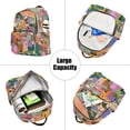 thumbnail image 5 of FORMRS Mini Backpack Purse for Women Quilted Travel Daypack Casual Shoulder Bag, Purple Cityscape Painting, 5 of 7
