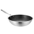 thumbnail image 1 of OUNONA Small Wok Pan Stainless Steel Wok With Handle 1Set, 1 of 5