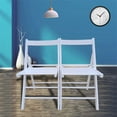 thumbnail image 4 of Folding Special Event Chair Kit,Foldable Style Furniture Slatted Wood Folding Wedding Chair,Set of 2 ,White, 4 of 7