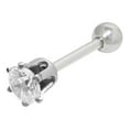 thumbnail image 4 of Ear Cartilage Barbell with Square Press Fit Cubic Zirconia 16G Tragus Rook - Sold Individually, 4 of 10