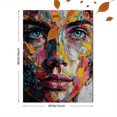 thumbnail image 3 of Tableau Mural sur Toile avec Portrait de Visage Abstrait 15,75 X 11,81 Pouces, 3 of 8