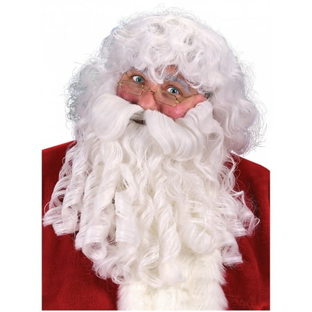 Deluxe Santa Claus Wig, Beard & Eyebrows Adult Costume Accessory