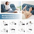 thumbnail image 4 of TOPCHANCES Large Bed Wedge Pillow, Headboard Triangular Backrest Reading Pillow with a Side Pocket(Ocean Blue, 79 x 7.8 x 20 inch), 4 of 7