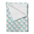 thumbnail image 2 of Tropical Soft Flannel Fleece Throw Blanket, Exotic Palm Leaves Pattern with Pale Tones Hawaiian Foliage Design, Cozy Plush for Indoor and Outdoor Use, 50" x 60", Pale Blue Salmon, by Ambesonne, 2 of 5