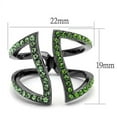 thumbnail image 2 of IP Light Black (IP Gun) Stainless Steel Ring with Top Grade Crystal in Multi Color for Women Multi Color Stone Color Style TK2694 Size 5, 2 of 4