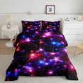 thumbnail image 2 of Erosebridal Geometric Stripes Comforter Sets Queen Size,Gradient Neon Bedding Queen Comforter Set,Abstact Decoration,3Pcs, 2 of 8