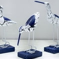 thumbnail image 4 of Wooden Seagulls Figurine Nautical Decorations Desktop Mediterranean Coastal Beach for Home Bathroom Living Room Garden, 4 of 10