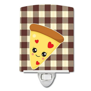 Caroline's Treasures BB9136CNL Pizza Ceramic Night Light, 6x4x3", multicolor