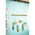 thumbnail image 2 of Stained Glass Heart and Feather Hanging Mobile, 20.9'' x 1.6'' x 23'' inches, 2 of 3