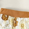thumbnail image 6 of SGFCWSX Girls Fall Outfit Ruffle Sleeve 3 Piece Outfits Baby Bodysuit, Floral Pants and Headband Sets Brown Size 1-2T, 6 of 9
