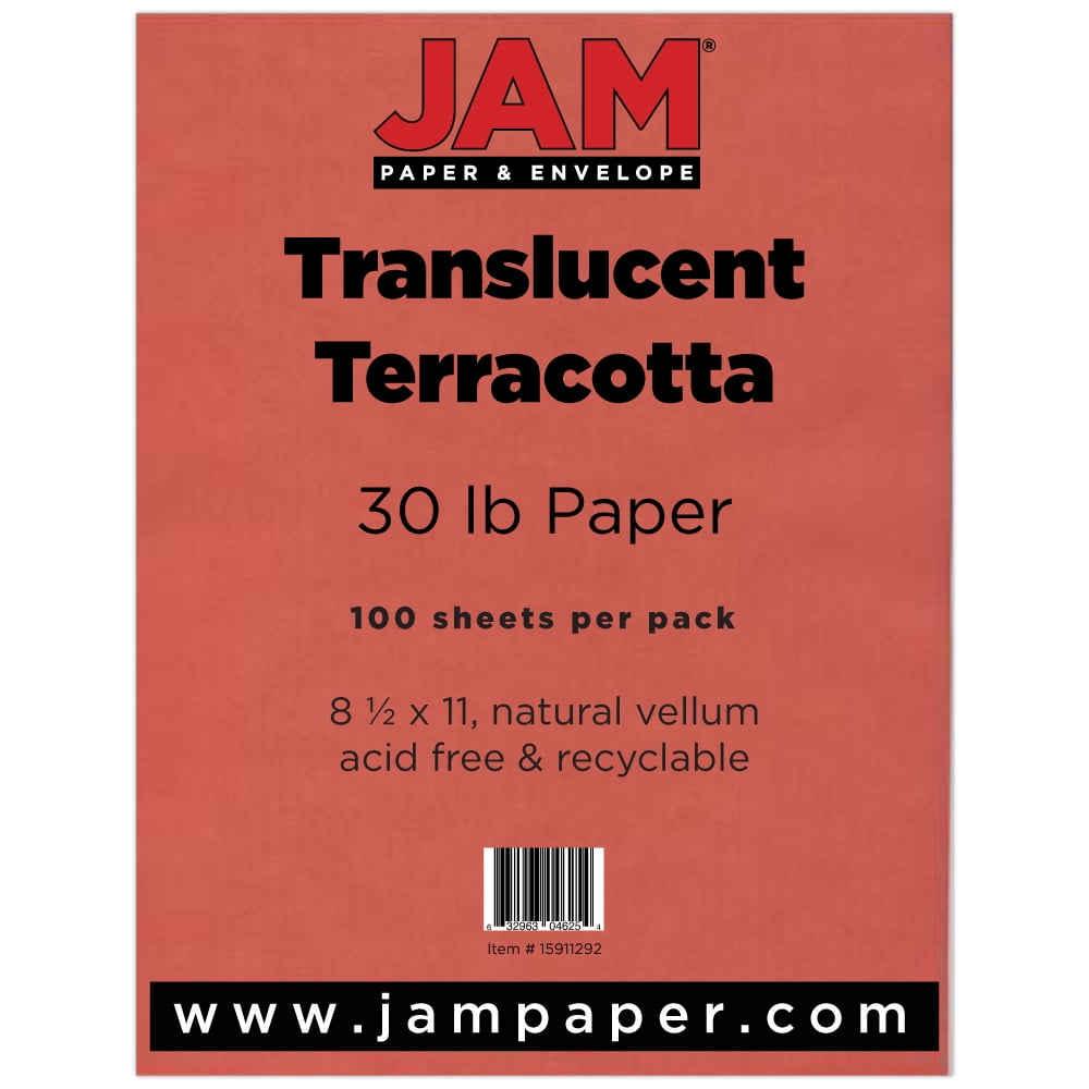 JAM Paper 8.75 x 11.5 Translucent Clear Vellum Envelopes, 25ct