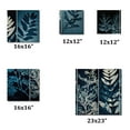 thumbnail image 4 of Designart "Retro Wildflowers In Shades Of Blue III" Floral Metal Wall Art Set, 4 of 5