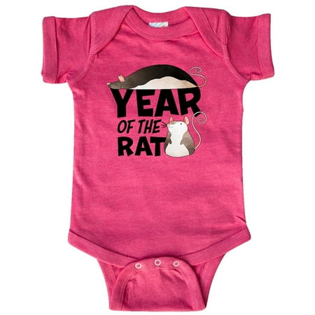 

Inktastic Year of the Rat Cute Black and White Rats Gift Baby Boy or Baby Girl Bodysuit