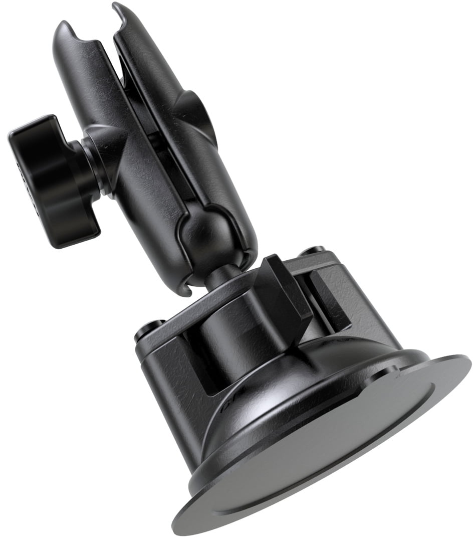 RAM-B-166-103U RAM Mounts Twist-Lock™ Suction Cup Base with B-Size Double Socket Arm