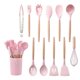 thumbnail image 1 of 12 Pcs Pink Kitchen Utensil Set Cooking Silicone Utensil Set with Holder Heat Resistant Cooking Tools Turner for Baking Non-Scratch Non-stick BPA-Free, 1 of 5