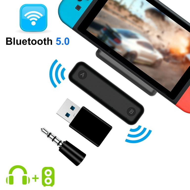 Bluetooth 5.0 Adapter Fit for Nintendo Switch, EEEkit Wireless Audio  Transmitter Adapter with USB C Connector, Built-in Digital Mic, Low  Latency