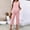 Pink women's 2 piece shorts set a1, variant on Cagogo Women's 2 Piece Set Summer Outfits Loose Short Sleeve Crew Neck Tops Wide Leg Crop Pants Matching Lounge Sets Tracksuits Travel Airport Clothes, White XL