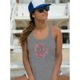 thumbnail image 2 of Pregnant Woman Heart Wreath Racerback Tank Women -Image by Shutterstock, Female x-Large, 2 of 4