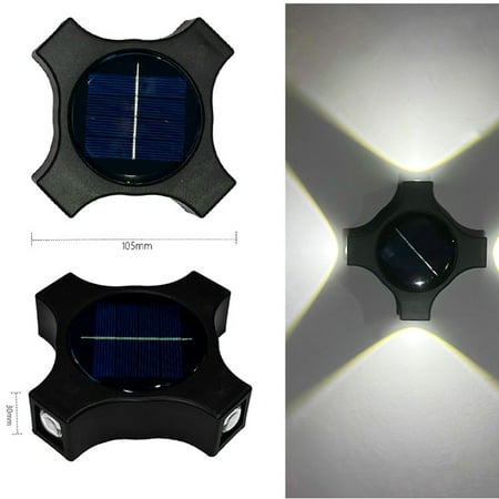 

Nhthy Outdoor Solar Wall Washer Lights IP65 Waterproof Ambient Wall Washer Spotlights Warm and White Light Solar Powered Wall Decorative Lights Easy Installation. Black