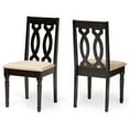 thumbnail image 2 of Baxton Studio Cherese Modern and Contemporary Sand Fabric Upholstered and Dark Brown Finished Wood 2-Piece Dining Chair Set, 2 of 8