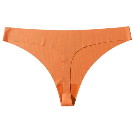 Dasayo Thong Women s Bras on Clearance Gold Seamless Low Waist Cheeky G-String Panty Hipster Womens Underwear L